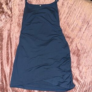 Navy Blue stretchy Spaghetti Strap Dress